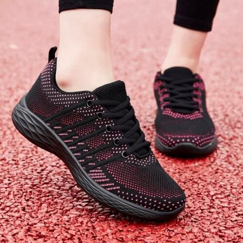 2020 New Fashion Sneakers Women Breathable Mesh Running Shoes Casual Ladies Shoes Woman Lace-Up Walking Shoes Zapatillas Mujer