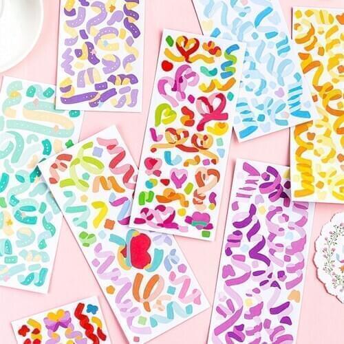 3 Sheets Rainbowsky Series Stickers Decoration Colorful Hand Account DIY Material Cute Stickers Korean Stationery