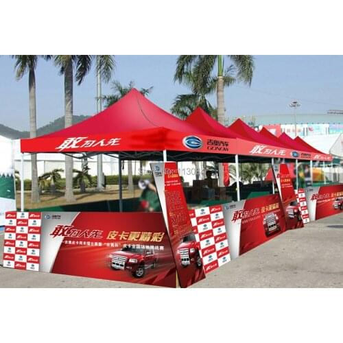 3m x 3m Aluminium Frame Pop Up Marquee Promotion Gazebo Tent Canopy Gazebos Folding Pavilion with 4 Half Walls in Various colors