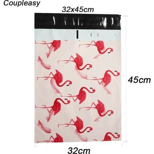 5Pcs/lot 32x45cm Poly Mailer Flamingo Printing Self Seal Plastic Packing Envelope Bags Large Courier Storage Bag