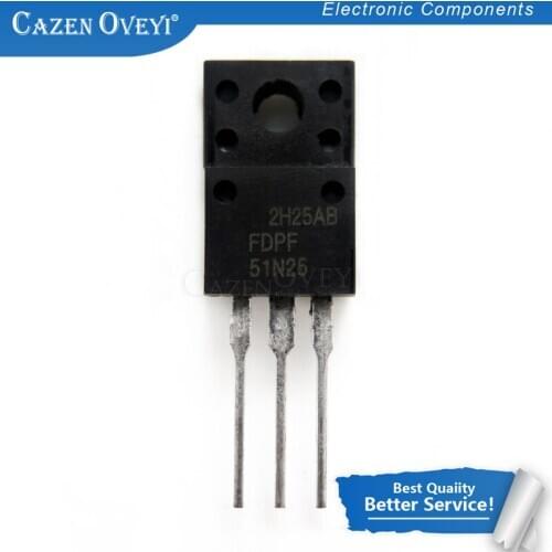 5pcs/lot 51N25 FDPF51N25 TO220F In Stock