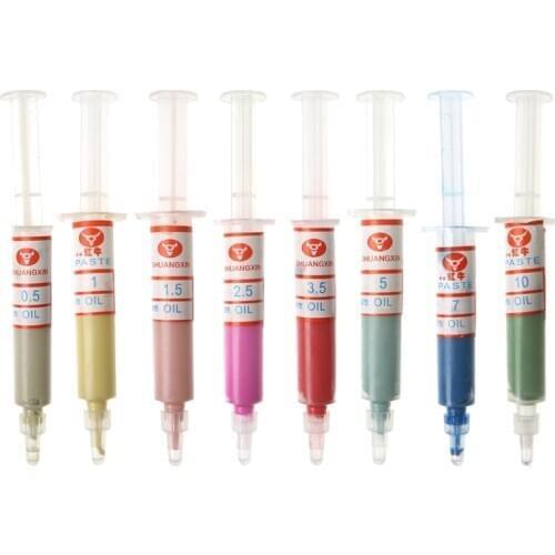 8Pcs Diamond Polishing Lapping Pastes Compound Syringes Set 0.5-10 Micron Tools