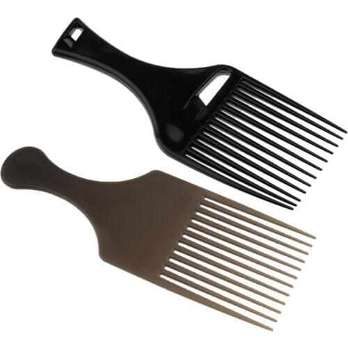 2pcs Anti-static Wide Teeth Afro Hair Pick Comb Hairdressing Styling Tools