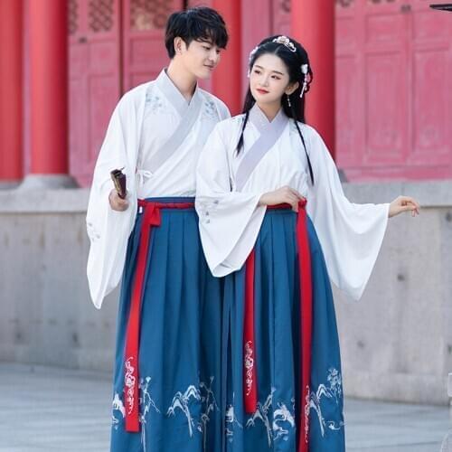 Free shipping Chinese style autumn and winter large size Hanfu mens and womens embroidered crane cloak large sleeve shirt