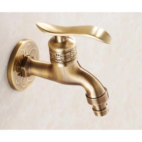 Free shipping total solid brass bronze finished bibcocks bathroom corner faucet tap garden outdoor mixer washing machine faucet