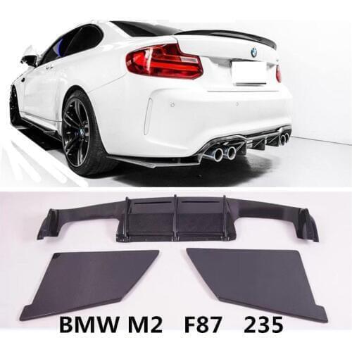 For BMW F87 M2 Coupe 235 2014 2015 2016 2017 2018 Carbon Fiber Rear Lip Spoiler Bumper Diffuser High Quality Car Accessories