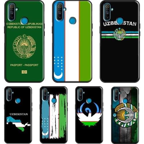 Uzbekistan Flag For OnePlus 9 Pro 8 Pro Nord 8T 9R Case For OPPO Realme 8 Pro Q3 6 7 Pro C15 C3 GT Cover