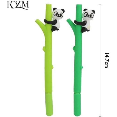 Panda Gel Pen Kawaii Stationery Cute Pens Novelty Cartoon Student Kawaii Pens Black Ink Writing Gel Pen Learning Office Supplies
