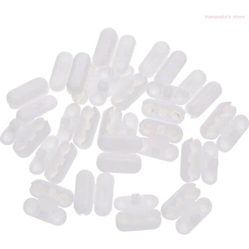 HX6D 20 Pcs White Plastic Curtain Chain Connector Roller Blinds Pull Cord Connector