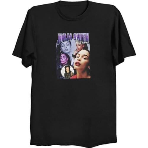 Jorja Smith 90s Vintage Unisex White Tshirt Men T Shirt O-neck Casual Retro Graphic T Shirts Cotton T-shirt Man Woman Tees Tops