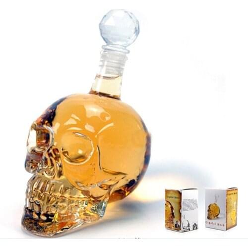 Creative skull wine bottle 350-1000ML vodka wine bottle cup glass glass wine dispenser gift gift
