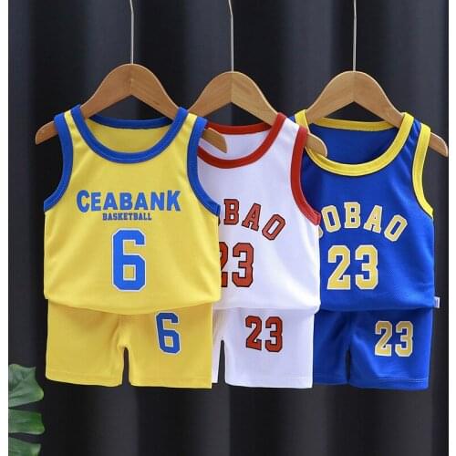 Summer Toddler Boy Girl Basketball Clothes Kids Printed Vest+Shorts Sets Baby Boy Sport Set Toddler Girl Pajamas Boutique Outfit