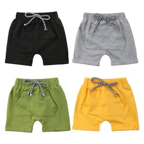 Lioraitiin 0-5Years Toddler New Casual Cute Infant Baby Girl Boy Cotton Casual Sport Jogger Pants Shorts 4Colors