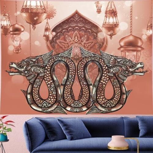 Morocco Psychedeli Double dragon Tapestry mandala Wall Hanging hippies indian Home Decor bohemian wall cloth Beach Mat GN.PAPAYA