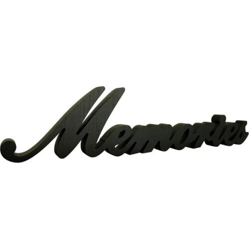 Matt Black Wooden Words Sign Free Standing "Memories" Desk/Table/Shelf/Home Wall/Office Decoration Art