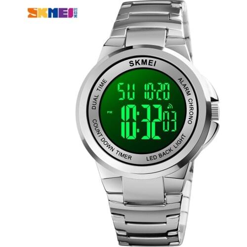 SKMEI Top Brand Luxury Watch Men Watches Sport Stainless Steel Chronograph Waterproof Male Wristwatch Clock Relojes Para hombre