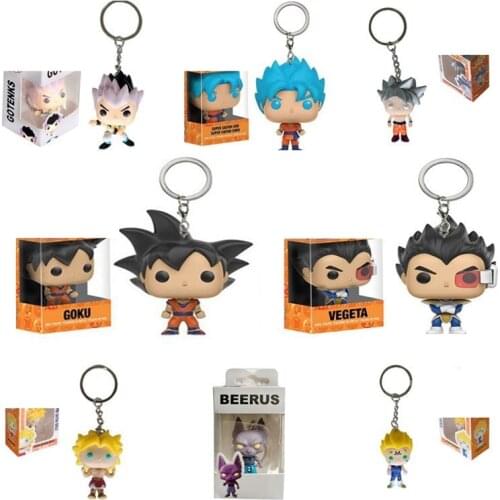 NEWest Arrival Keychain with box Amine Dragon BallZ Saiyan Theme Series Action Figure Model Toys Gift Collection