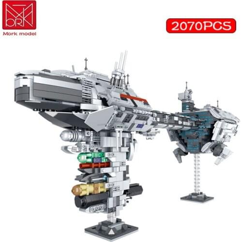 Mork New Product 032001 Nebula Frigate Model Space War Series Small Particles Assembled Building Blocks MOC Brick Boy Gift