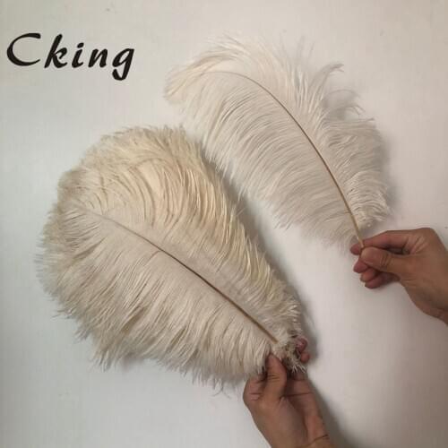 Wholesale 50PC 100PC Ivory Dyed Ostrich Feather 30-35CM 12-14 Inch Natural Ostrich Plumes For Wedding Party Christmas Decoration