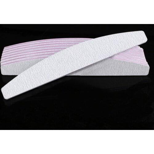 Nail File 100/180 Grit Nail Buffer Zebra Sanding Files Polishing Sandpaper Double Side Pedicure Tool For Polish Manicure Tools
