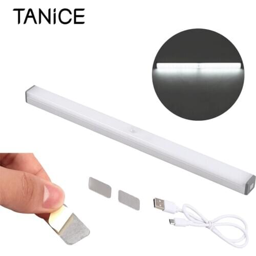 TANiCE Portable 20LED Wireless Motion Sensor Light USB Rechargeable Under Closet Light PIR Motion Sensor Cupboard Night Lamp