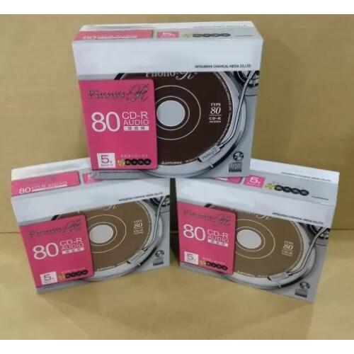 Wholesale Boxed 5 Color Pcs Brand 80 Minutes Professional Music Audio-CD Blank Discs