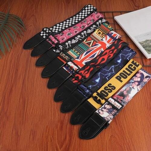 Adjustable Nylon Guitar Strap For Electric Bass Strap Multi-Color Guitar Belt Musical Instruments Stylish Guitar Part Accessory