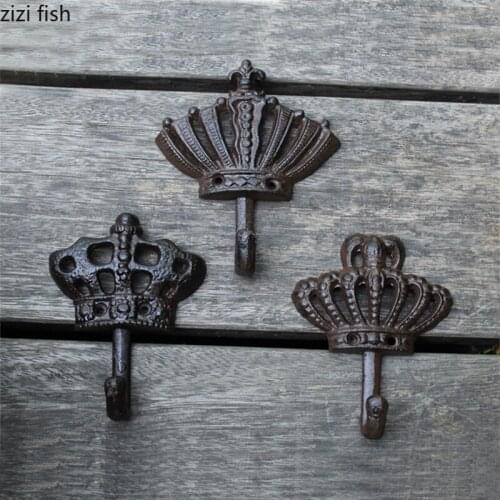 Retro Wrought Iron Hook Key Decoration Hooks Wall Hanging Storage Hook Wall Decoration Accessories Hanger Clothes and Hats Hooks
