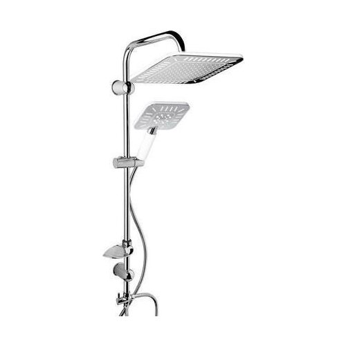 Luxury Quality Bolivian White Chrome Robot Shower Set Overhead Sprinkler Shower Bathroom Accessories