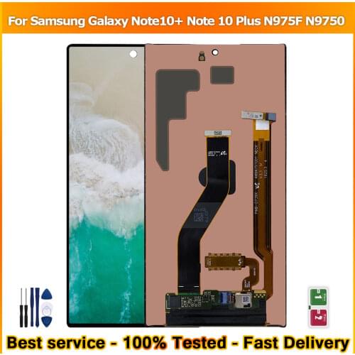 Original SUPER AMOLED Display for SAMSUNG Galaxy Note 10 N970F N970 N9700 LCD Touch Screen for Note 10 Plus Note10+ N975 N9750