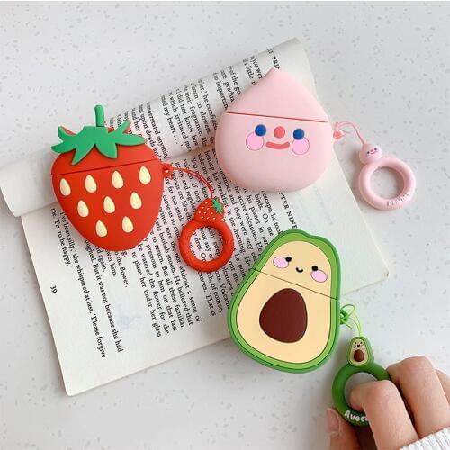 Cute Cartoon For Apple Airpods Case Funny Cartoon Protective Cover Bluetooth Earphone Case Fashion Silicone Cases Headset Bags