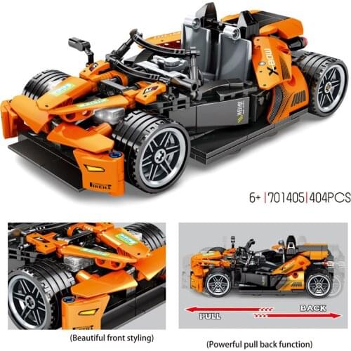 Technical KTM x-bow moc building block super sports car pull back vehicle assemble bricks educational toys for boys gifts