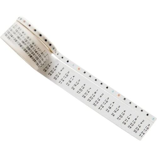 Vintage Black And White Calendar Decoration Washi Tape DIY Scrapbooking Masking Tape Sticker