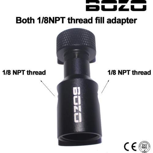 PCP airgun accessories Paintball CO2 cylinder universal Fill adapter Double 1/8NPT Female Thread Remote On/Off ASA