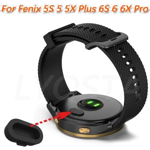 High Quality Silicone Dust Plug Smart Watch Sensor Protector Dustproof Cover Cap For Garmin Fenix 6S 6 6X Pro 5S 5 5X Plus Rings