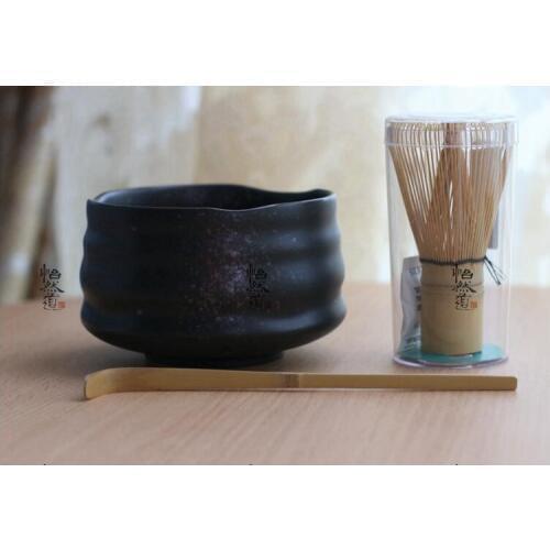 Japan Handmade Bator Matcha kit gift Maccha whisk bowl scoop black tea set scoop moderate Japanese green tea teaware tea ware