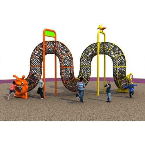 Customized Outdoor physical play Series CE,ISO,TUV children Steel Net Rope Climbing playground FX17928