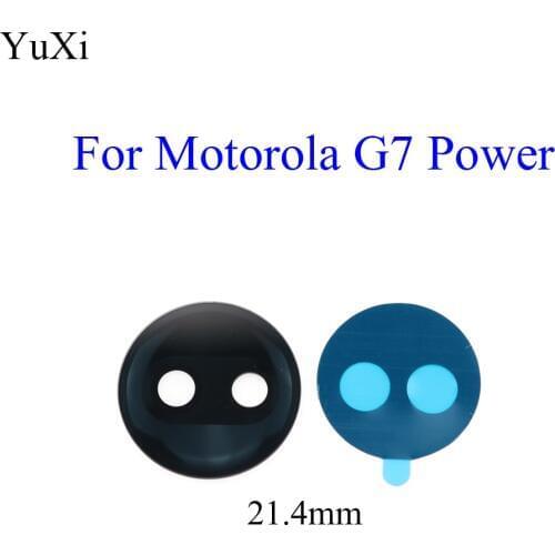 YuXi Back Rear Camera glass Lens Cover with Adhesive eplacement Parts For Motorola Moto G7 power