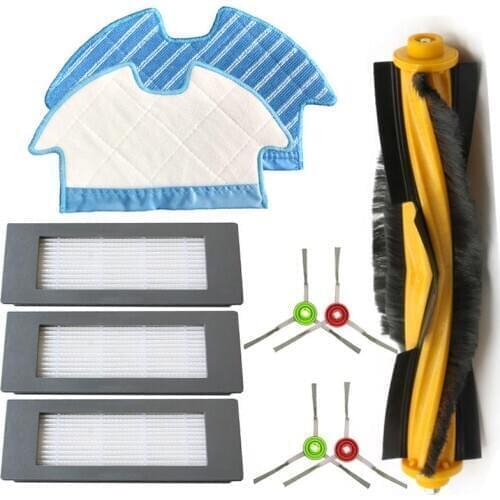 For Ecovacs Deebot Ozmo 900 901 Filter Brush Mop Cloth Set Vacuum Cleaner Parts Robot Vacuum Cleaner Roller Brush Side Brushes