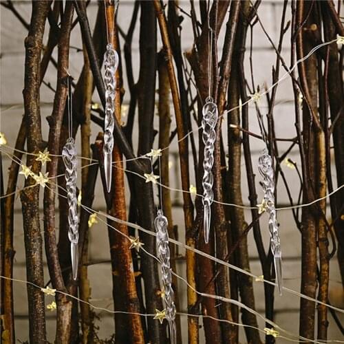 12PCS Christmas Simulation Ice Cream Xmas Tree Hanging Ornament Fake Icicle Winter Party Christmas New Year Decoration Supplies