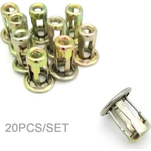 20pcs/lot Car Metal Screw Base Clamp Trunk nut for License Plate Fastener Clips