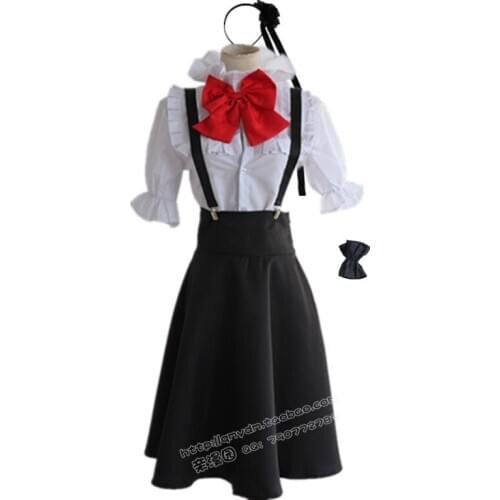 2017 Shidare Hotaru cosplay costumes Japanese anime Dagashi Kashi clothing(shirt+skirt+bow+hair clip+Bracelets)
