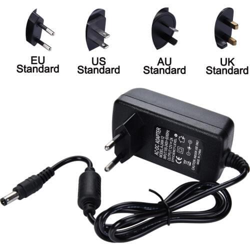 Hamrolte AC100-240V to DC12V 2A Converter Adapter Switching Power Supply Charger For Security System EU /US /UA/UK Plug Optional