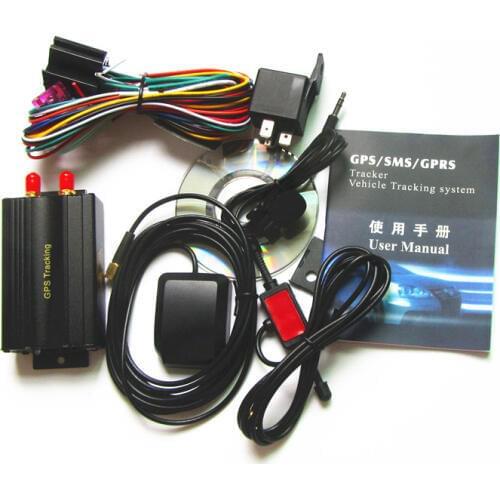 Vehicle Car GPS Tracker TK103A Shake Sensor Real-time Quad band PC track system