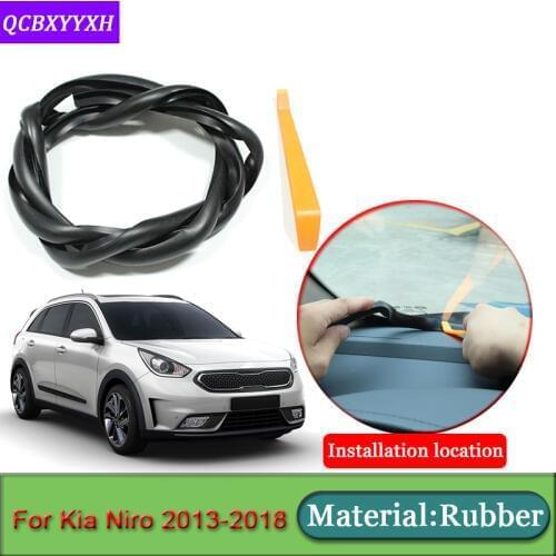 Car-styling For Kia Niro 2013-2018 Rubber Anti-Noise Soundproof Dustproof Car Dashboard Windshield Sealing Strips Accessories