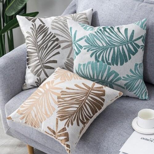 Decorative Cushion Cover 45x45cm Plant Pattern Pillow Covers Home Decor Throw Sofa Ins Style Pillowcase Car Bedroom Pillow Case