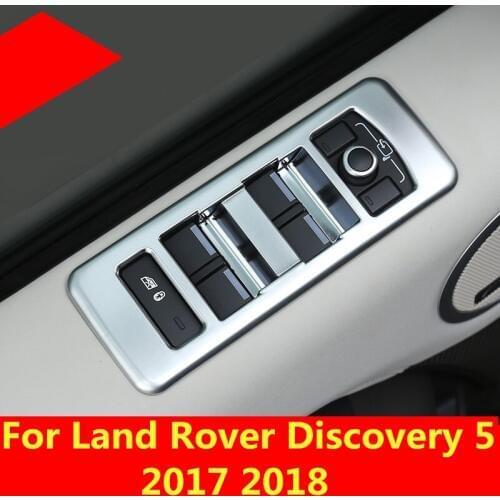 For Land Rover Discovery 5 2017 2018 Car window lift switch button cover sticker trim sequin Interior decoration Accessories