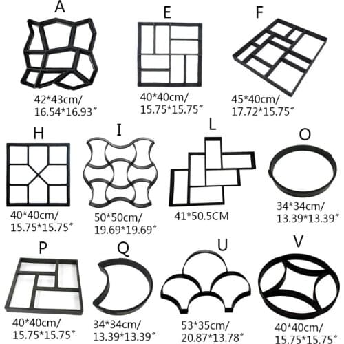 DIY Plastic Pavement Brick Concrete Stepping Stone Cement Mould Paving Road Mold Path Maker Garden Decoration