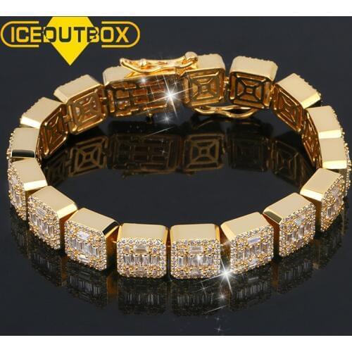 Золотые браслеты для мужчин ICEOUTBOX China At AliExpress