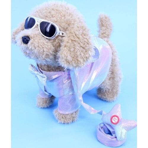 Simulation Music Mechanical Dog Toy, Electric Puppy Plush Sing and Dance Leash Walking Dog Toy for Kids Gift